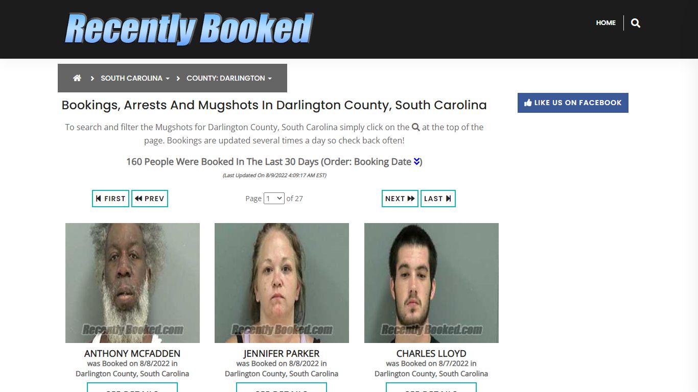 Recent bookings, Arrests, Mugshots in Darlington County ...